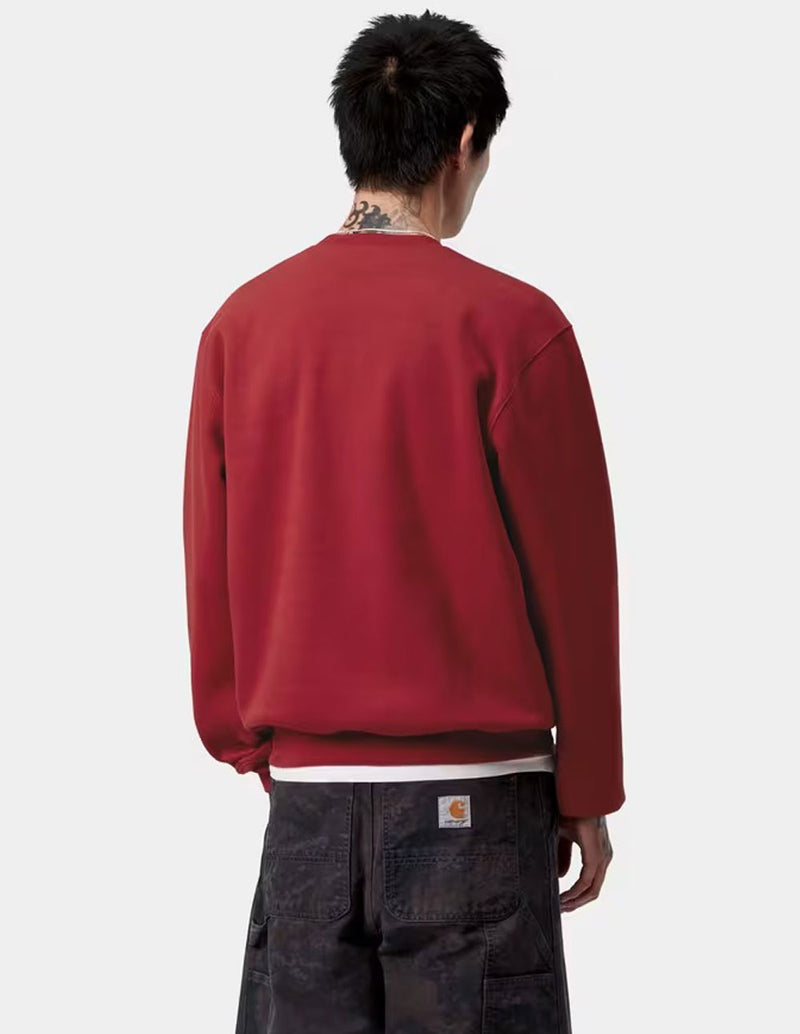 Sudadera Carhartt WIP con Logo Roja Hombre