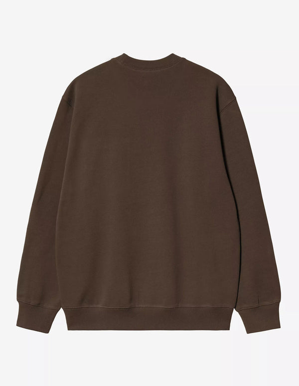 Sudadera Carhartt WIP con Logo Marrón Hombre