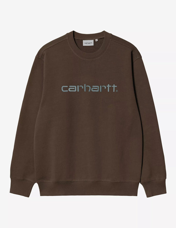 Sudadera Carhartt WIP con Logo Marrón Hombre