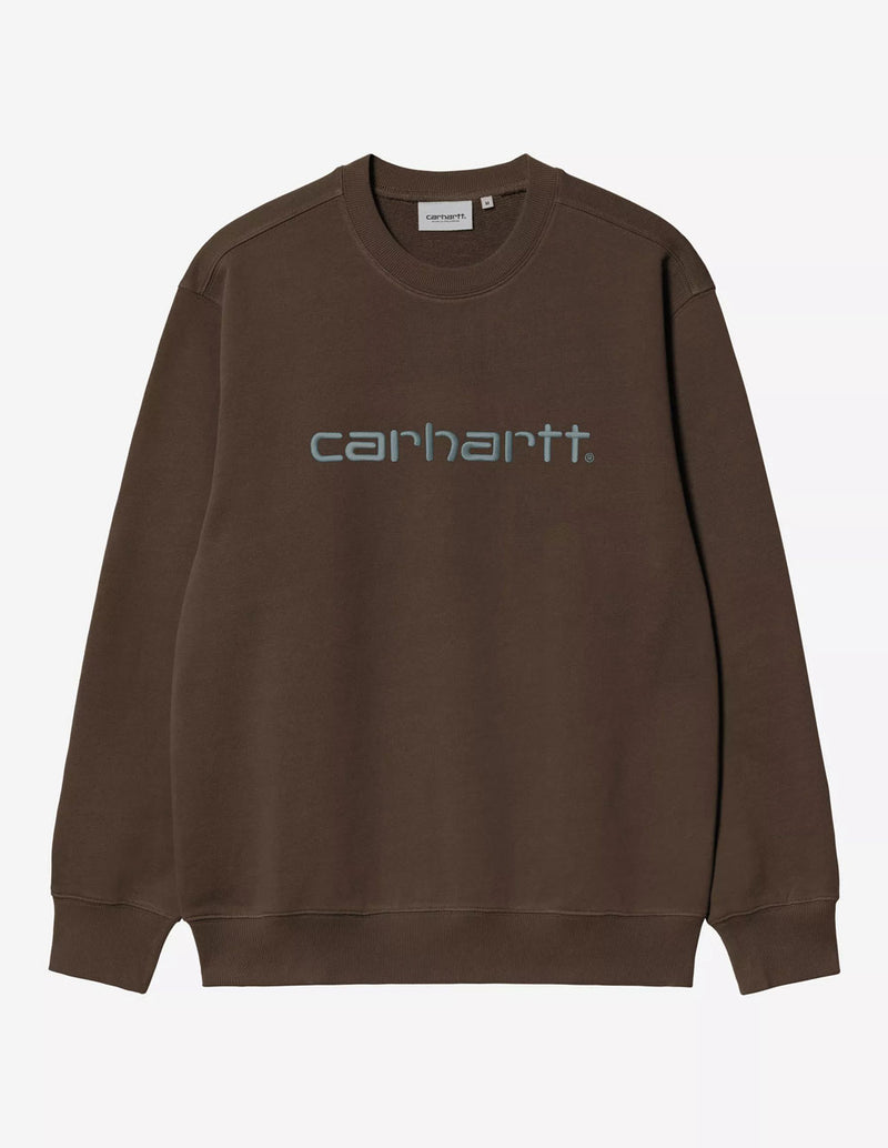 Sudadera Carhartt WIP con Logo Marrón Hombre
