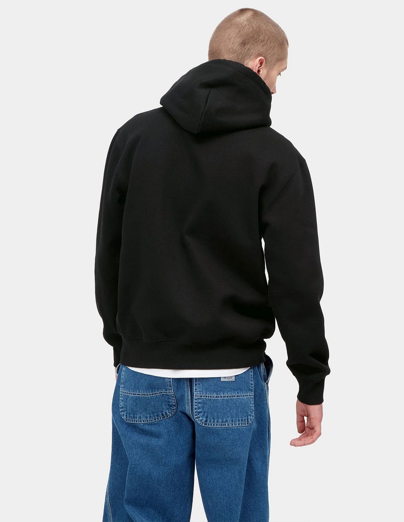 Sudadera con Capucha Carhartt WIP con Logo Negra Hombre