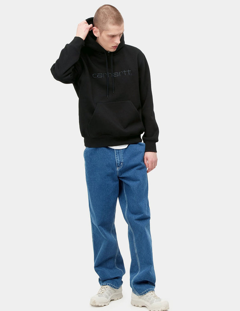 Sudadera con Capucha Carhartt WIP con Logo Negra Hombre