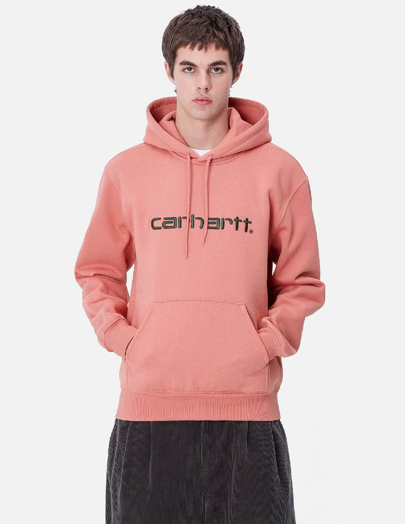 Sudadera con Capucha Carhartt WIP con Logo Rosa Hombre