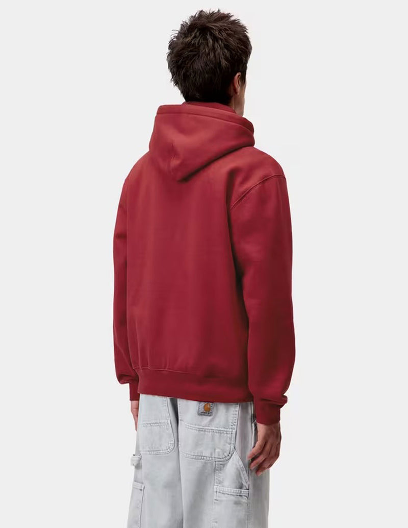Sudadera con Capucha Carhartt WIP con Logo Roja Hombre