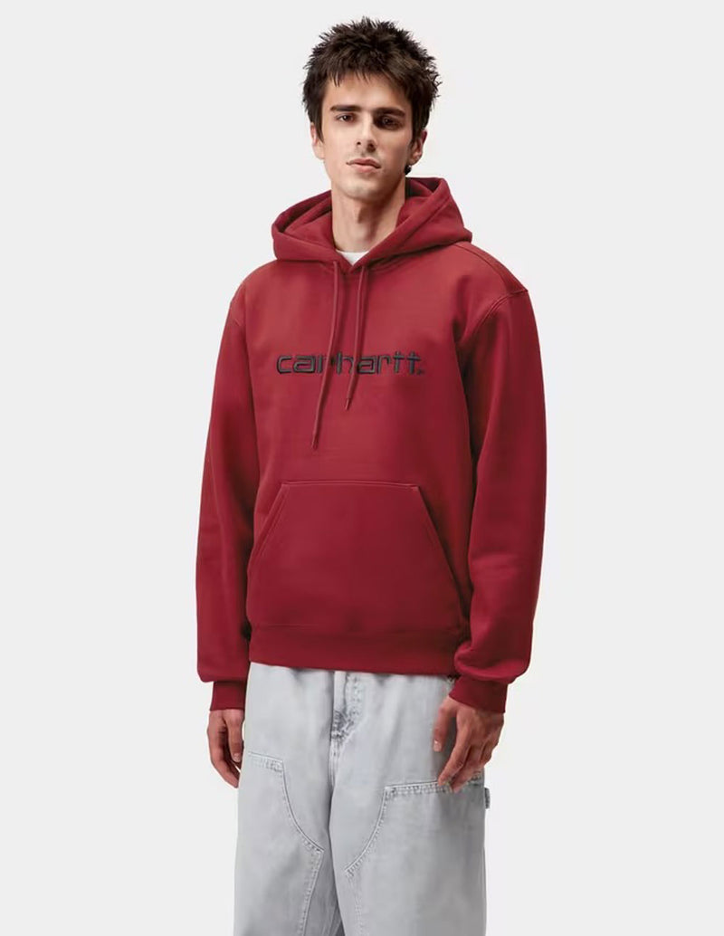 Sudadera con Capucha Carhartt WIP con Logo Roja Hombre