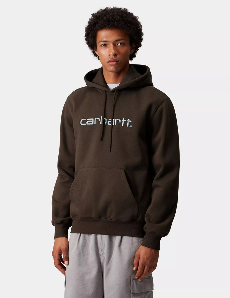 Sudadera con Capucha Carhartt WIP con Logo Marrón Hombre
