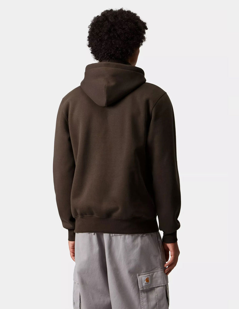Sudadera con Capucha Carhartt WIP con Logo Marrón Hombre