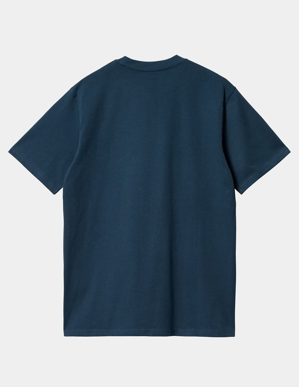 Camiseta Carhartt WIP Script Azul Hombre