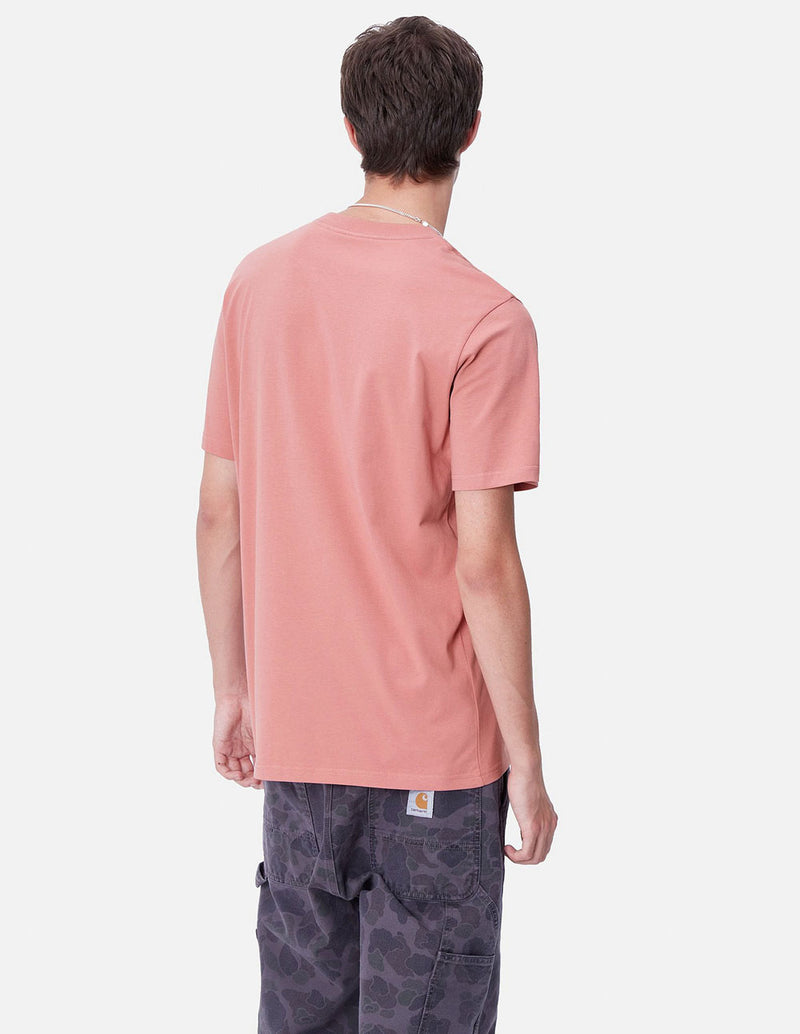 Camiseta Carhartt WIP Script Rosa Hombre