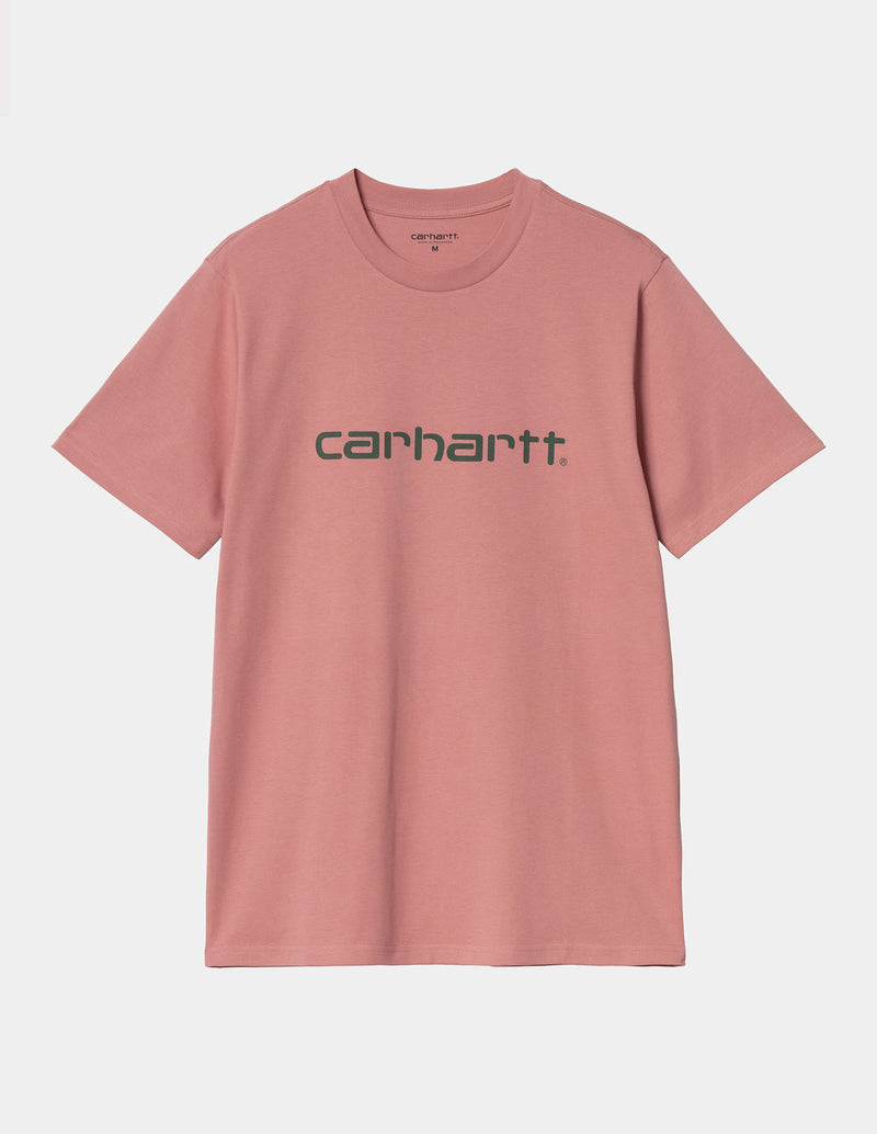 Camiseta Carhartt WIP Script Rosa Hombre