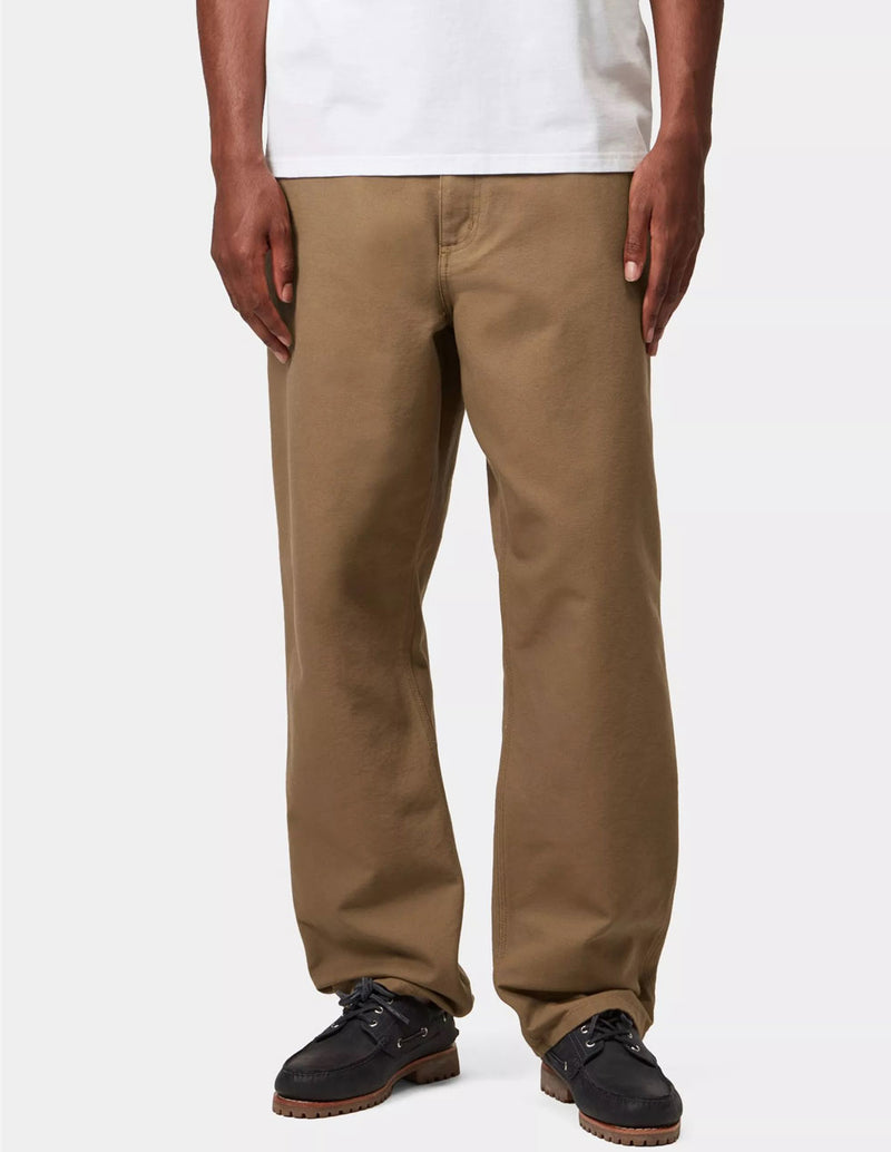 Pantalón Carhartt WIP Single Knee Marrón Hombre