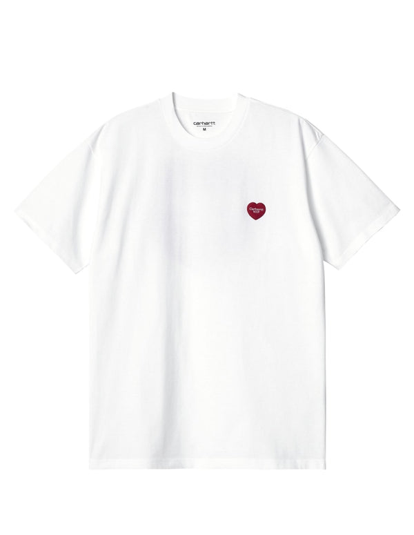 Camiseta Carhartt WIP Double Heart Blanca Mujer