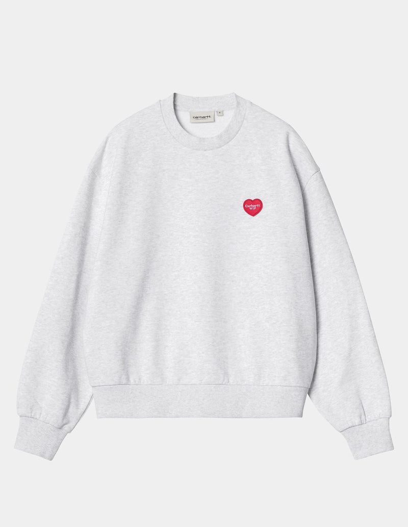 Sudadera Carhartt WIP Heart Patch Gris Mujer