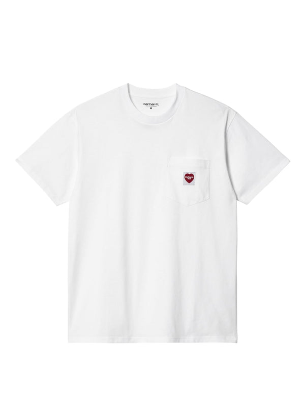 Camiseta Carhartt WIP Pocket Heart Blanca Mujer