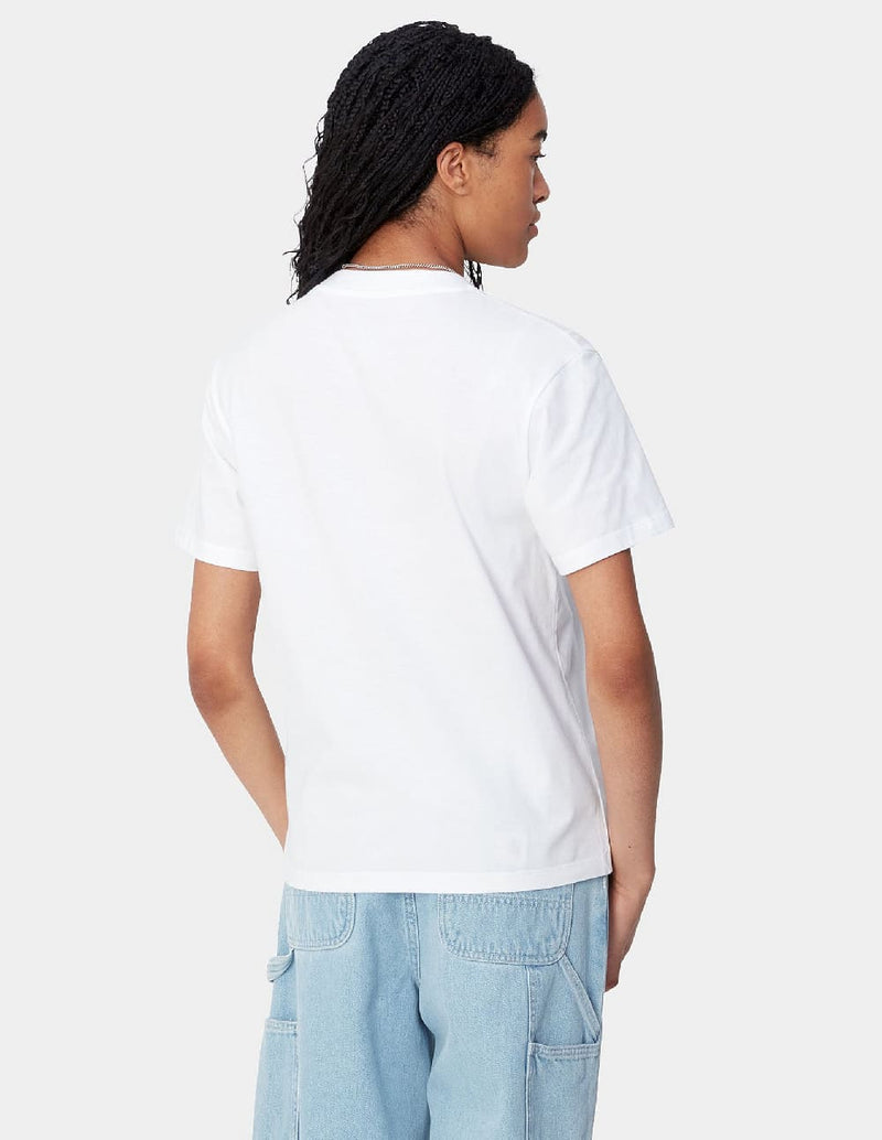 Camiseta Carhartt WIP Script Embroidery Blanca Mujer I032293_00A_XX BLANCO