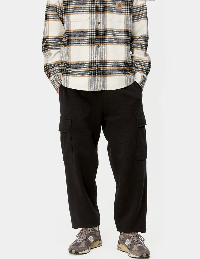 Pantalón Cargo Carhartt WIPP con Logo Negro Hombre