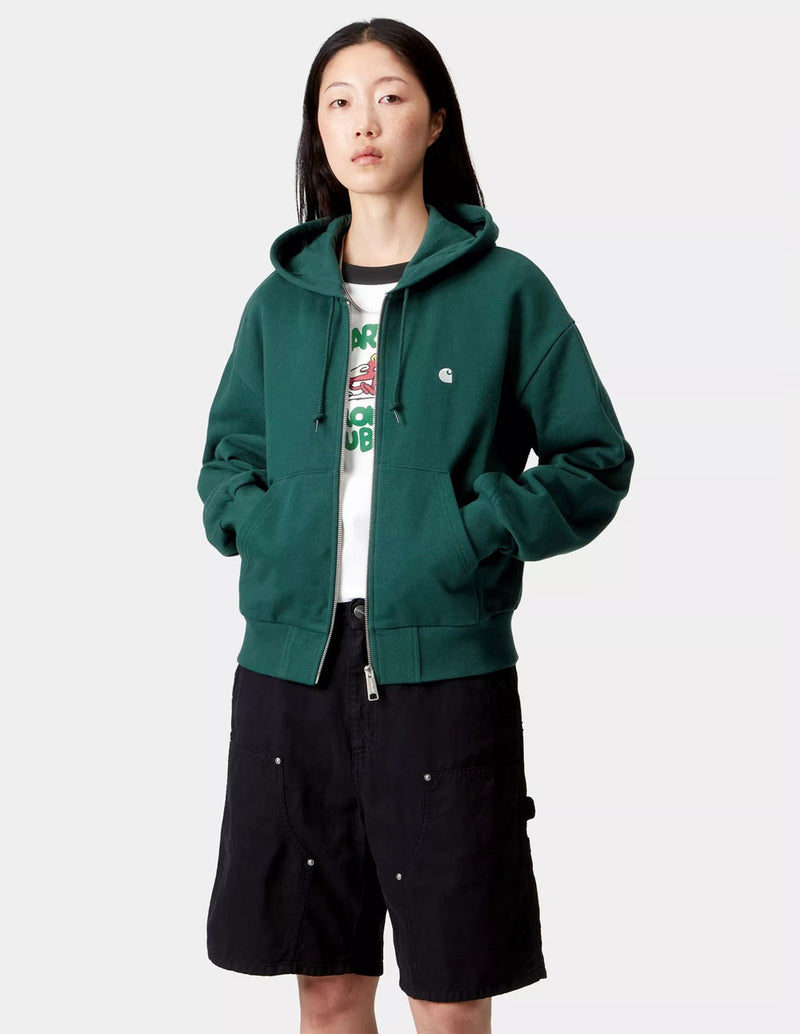 Chaqueta Carhartt WIP Casey con Capucha Verde Mujer