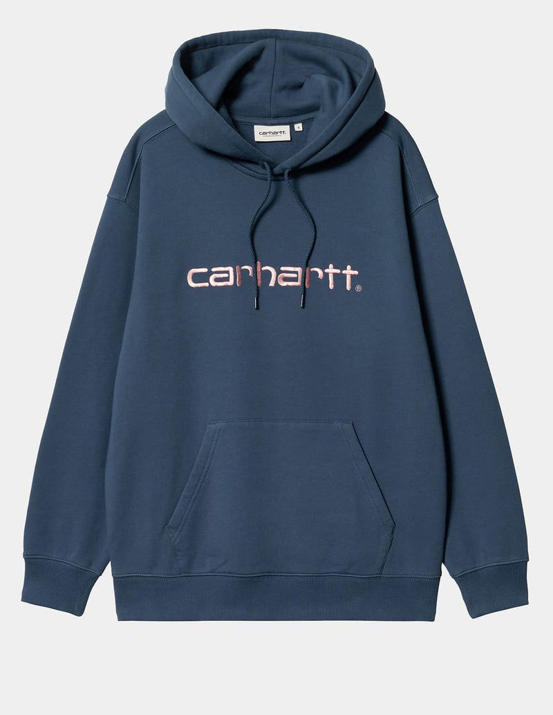 Sudadera con Capucha Carhatt WIPP con Logo Azul Mujer