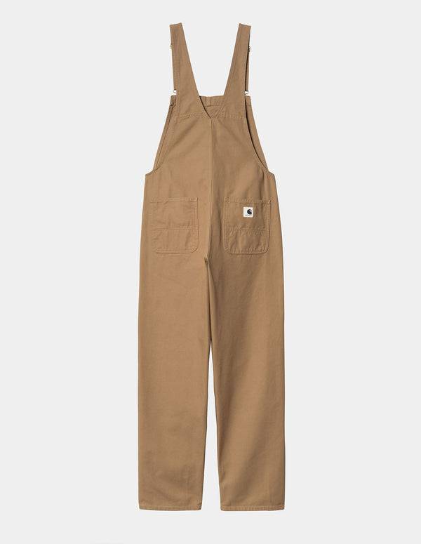 Pantalón Peto Carhartt WIP con Logo Marrón Mujer