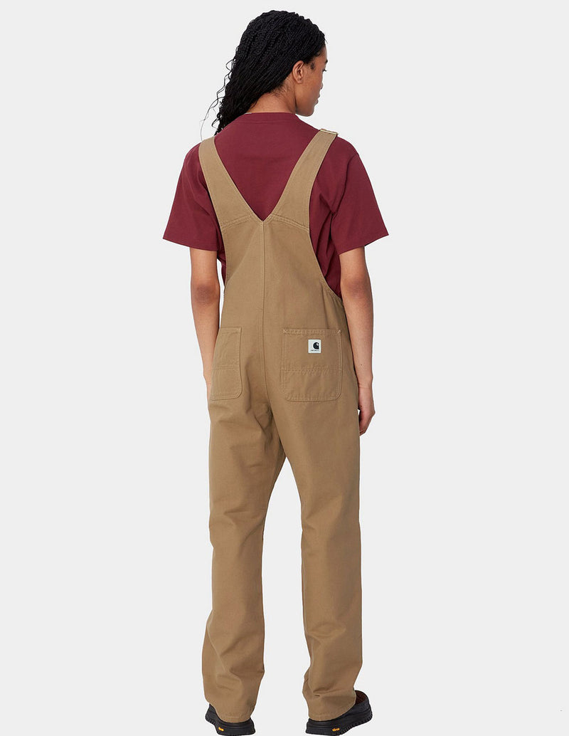 Pantalón Peto Carhartt WIP con Logo Marrón Mujer