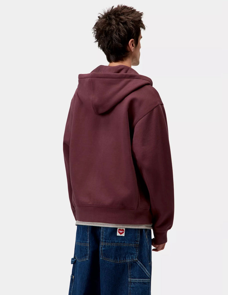 Chaqueta con Capucha Carhartt WIP American Script Burdeos Hombre