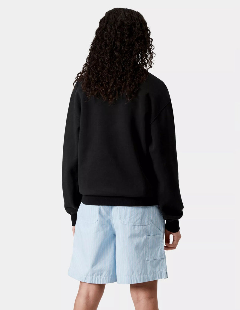 Sudadera Carhartt WIP con Logo Negra Mujer