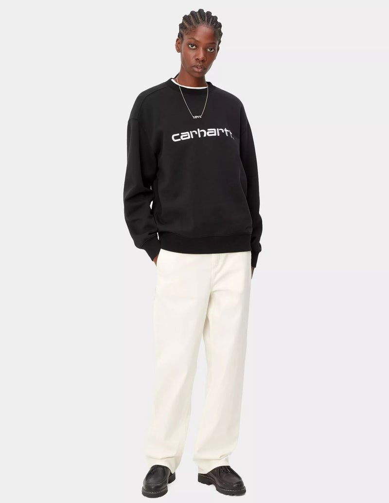 Sudadera Carhartt WIP con Logo Negra Mujer
