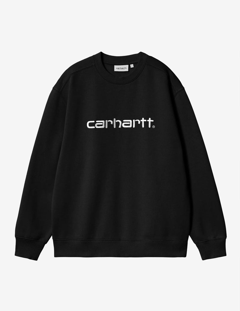 Sudadera Carhartt WIP con Logo Negra Mujer
