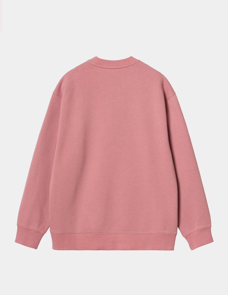 Sudadera Carhartt WIP con Logo Rosa Mujer