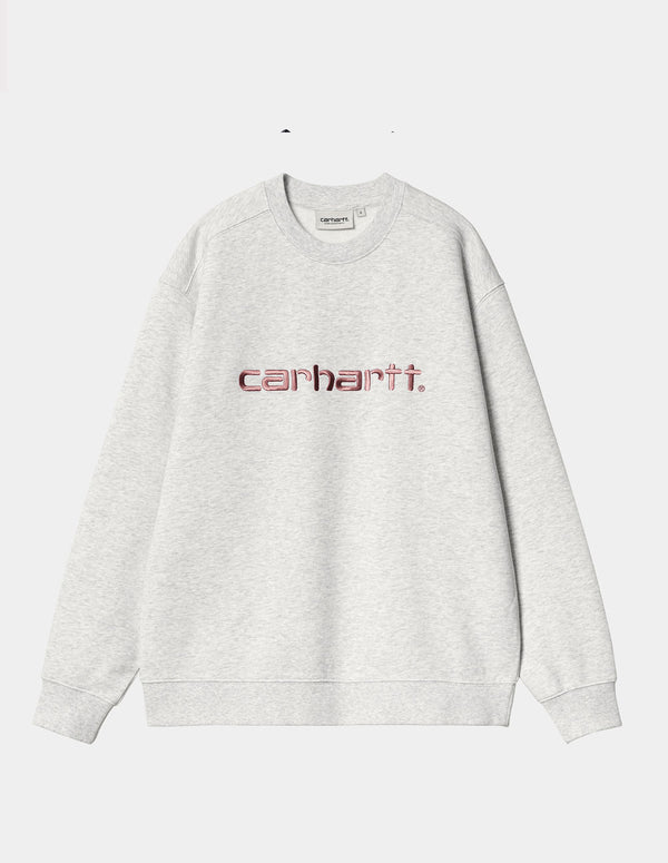 Sudadera Carhartt WIP con Logo Gris Mujer