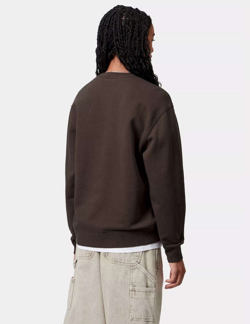 Sudadera Carhartt WIP con Logo Marrón Mujer