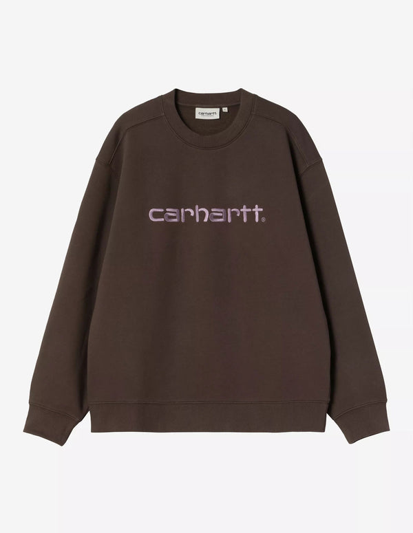 Sudadera Carhartt WIP con Logo Marrón Mujer