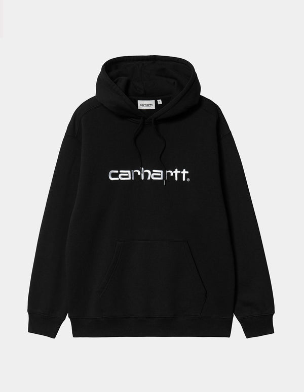 Sudadera con Capucha Carhartt WIP con Logo Negra Mujer