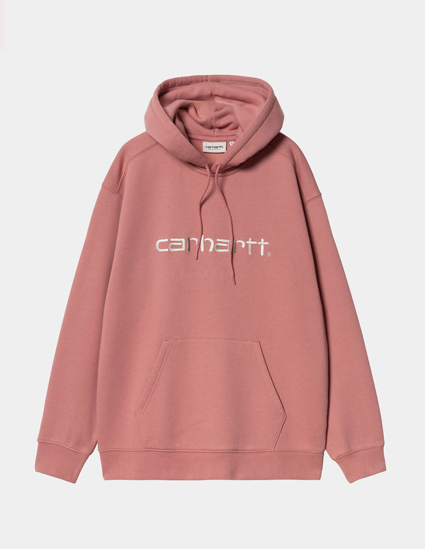 Sudadera con Capucha Carhartt WIP con Logo Rosa Mujer