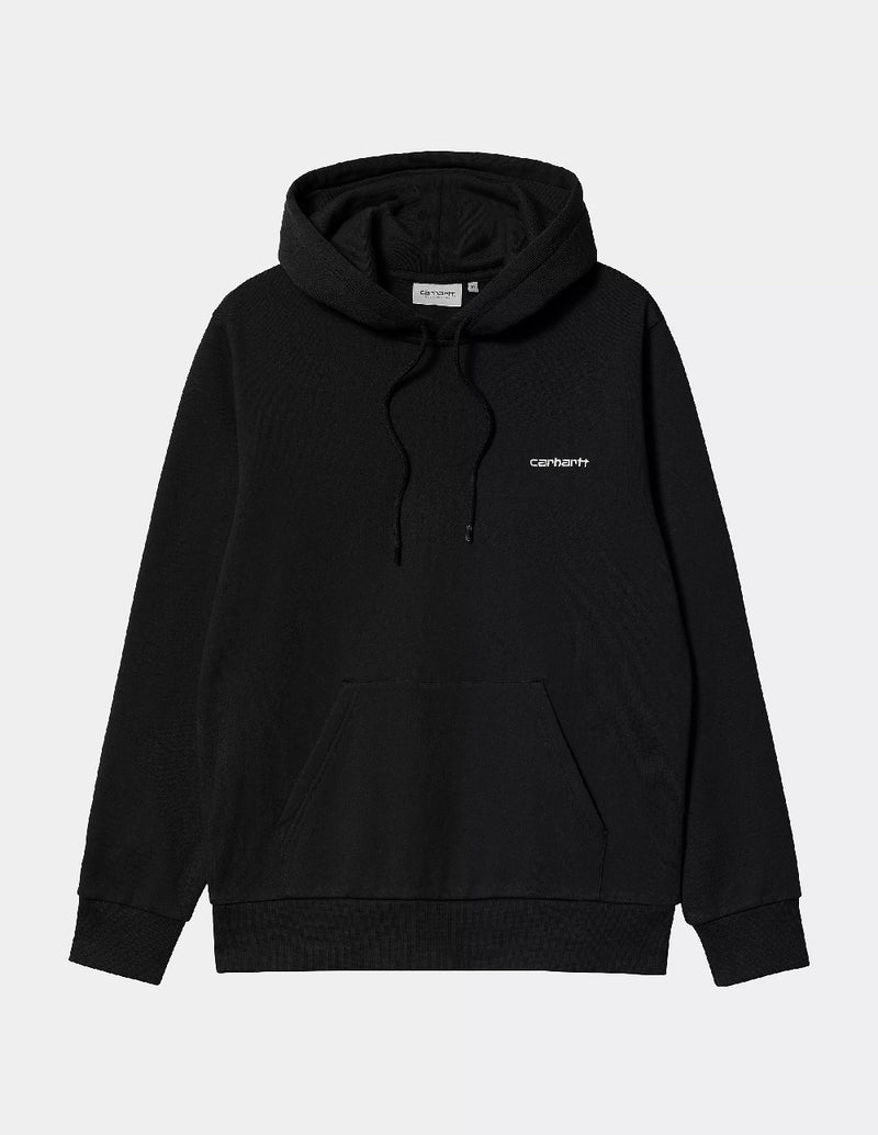 Sudadera con Capucha Carhartt WIP Script Embroidery Negra Hombre