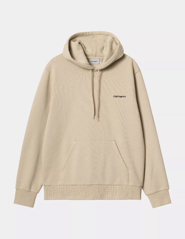 Sudadera con Capucha Carhartt WIP Script Embroidery Beige Hombre