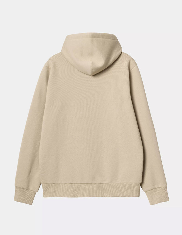 Sudadera con Capucha Carhartt WIP Script Embroidery Beige Hombre