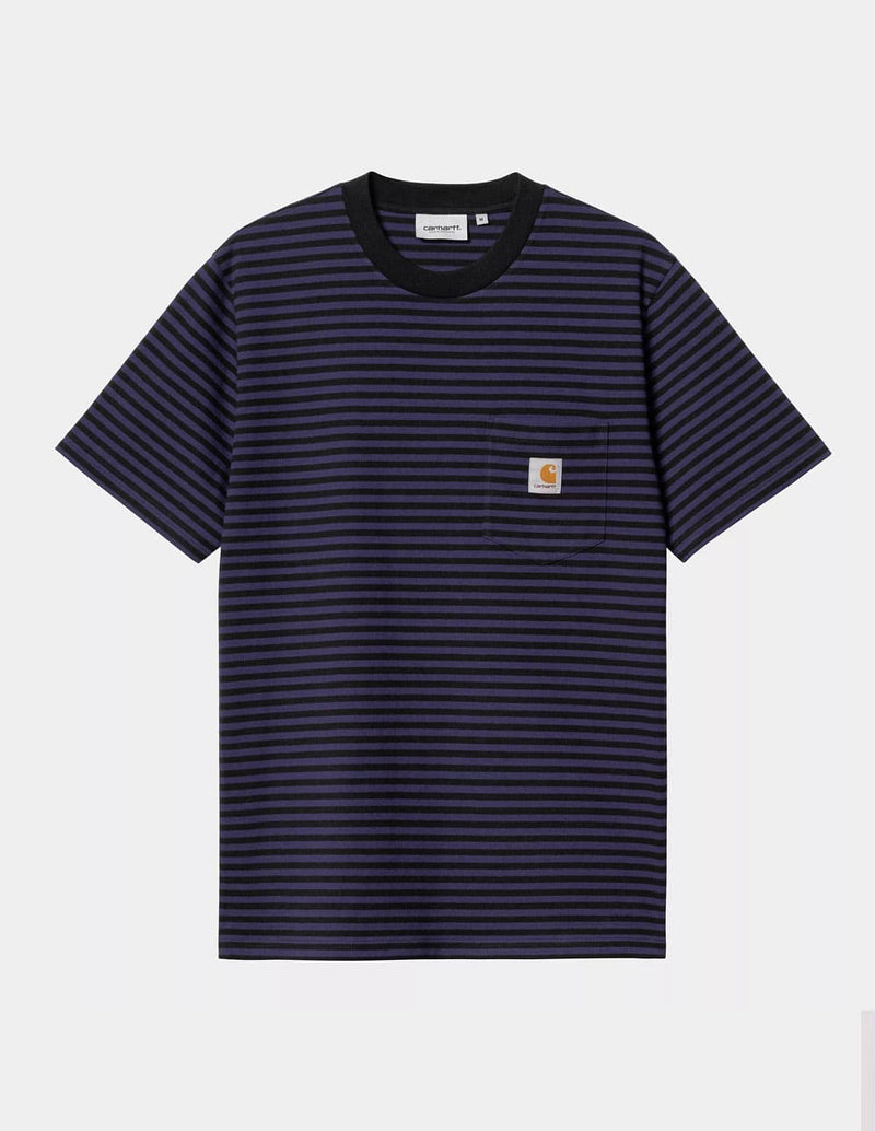 Camiseta Carhartt WIP Verner Pocket Morada Hombre