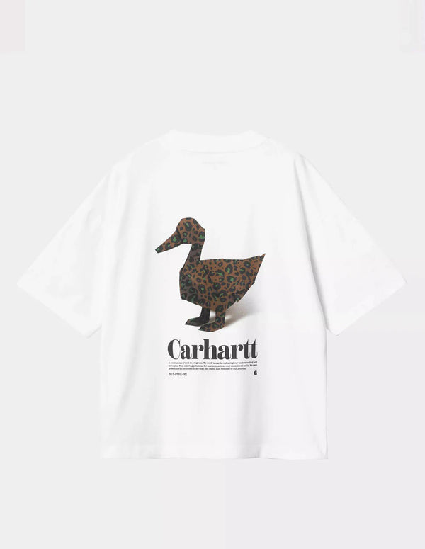 Camiseta Carhartt WIP Fold Leo Blanca  Mujer