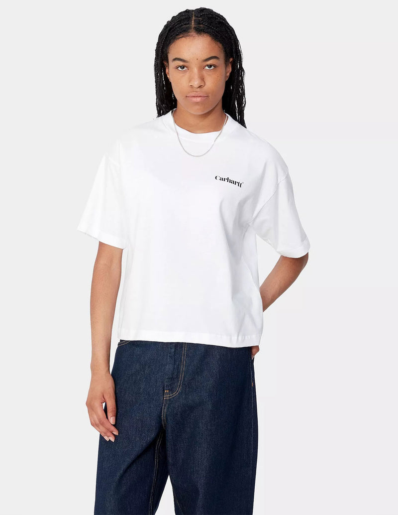 Camiseta Carhartt WIP Fold Leo Blanca  Mujer