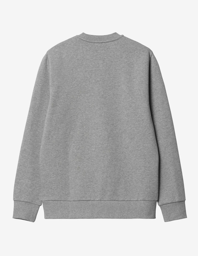 Sudadera Carhartt WIP Script Embroidery Gris Hombre