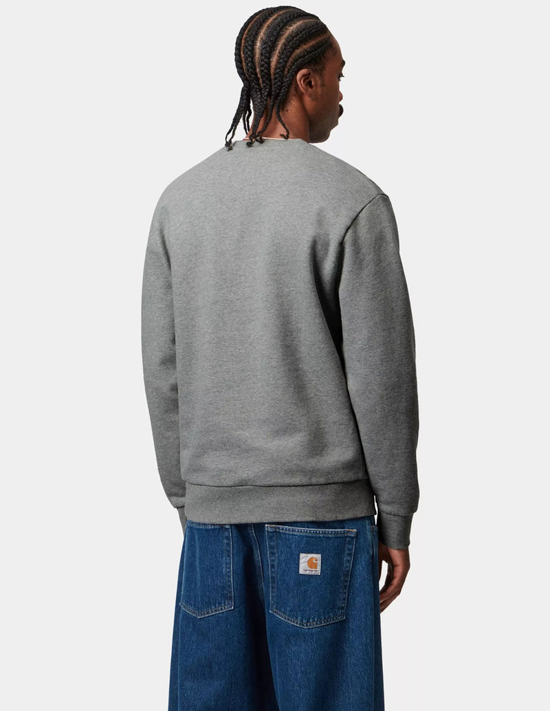 Sudadera Carhartt WIP Script Embroidery Gris Hombre