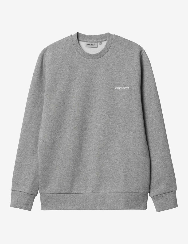 Sudadera Carhartt WIP Script Embroidery Gris Hombre