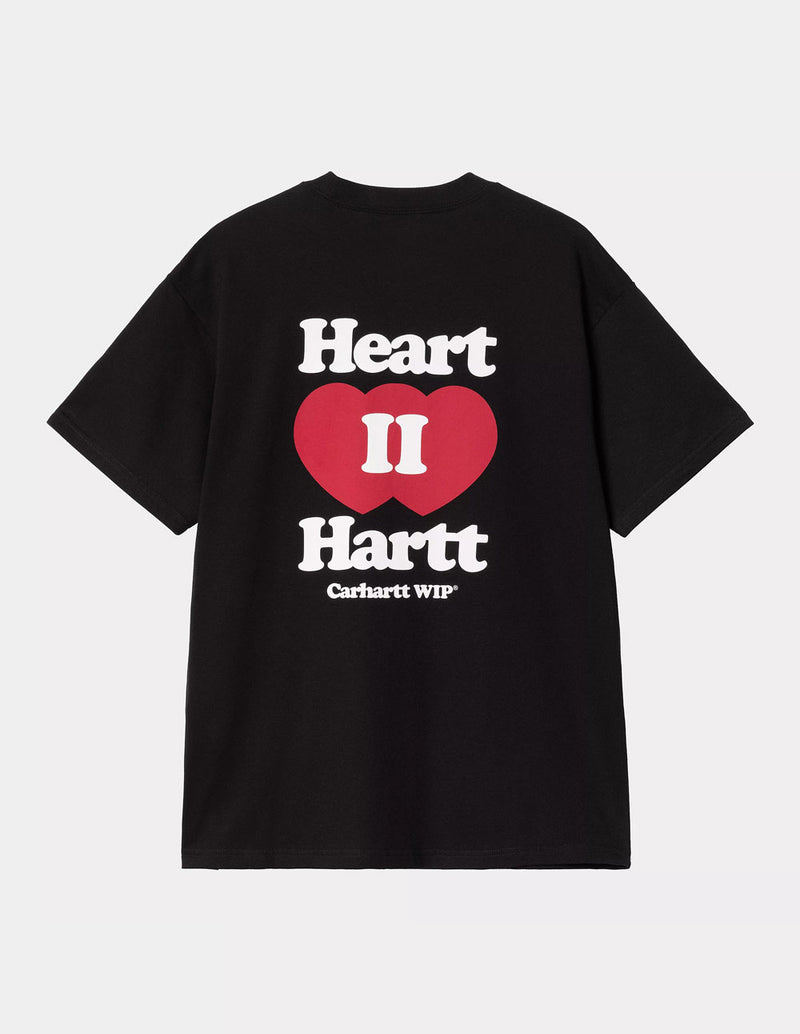 Camiseta Carhartt WIP Heart II Hartt Negra Hombre