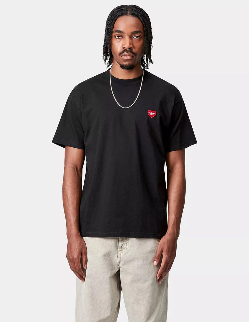 Camiseta Carhartt WIP Heart II Hartt Negra Hombre