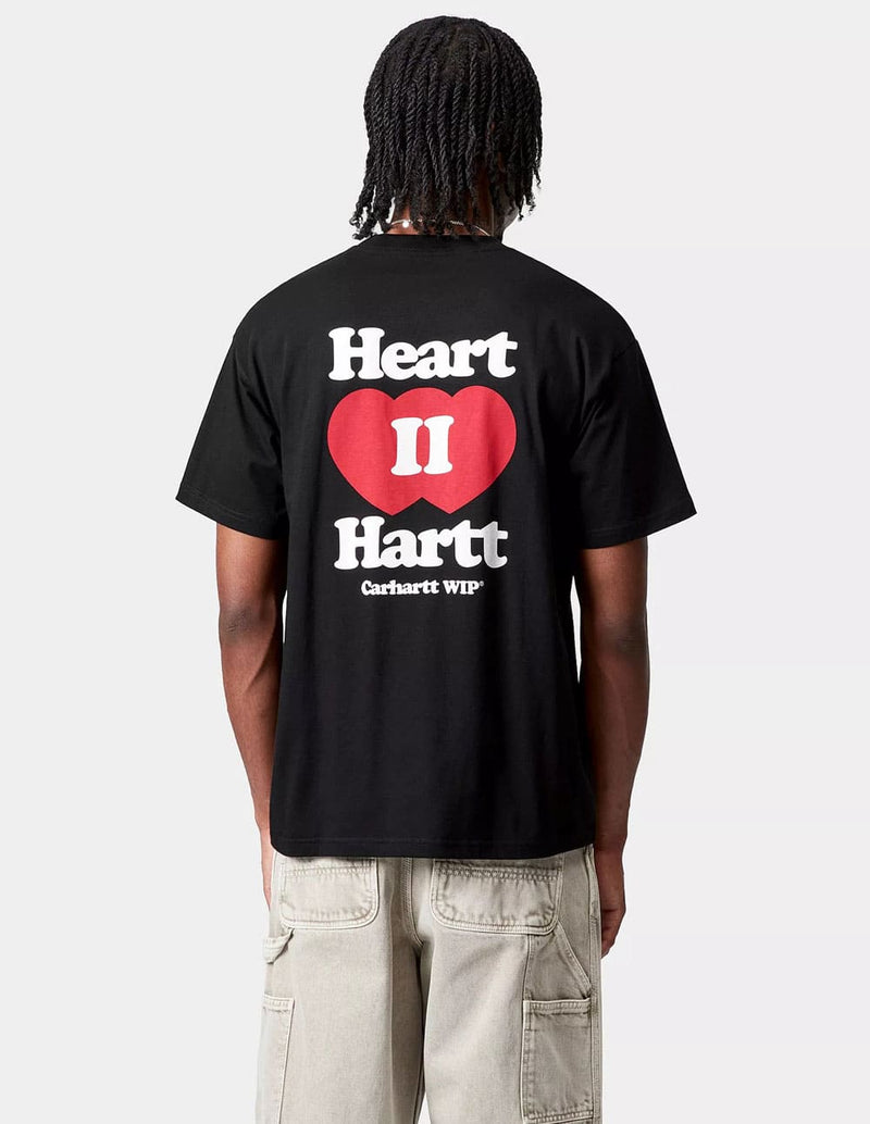 Camiseta Carhartt WIP Heart II Hartt Negra Hombre