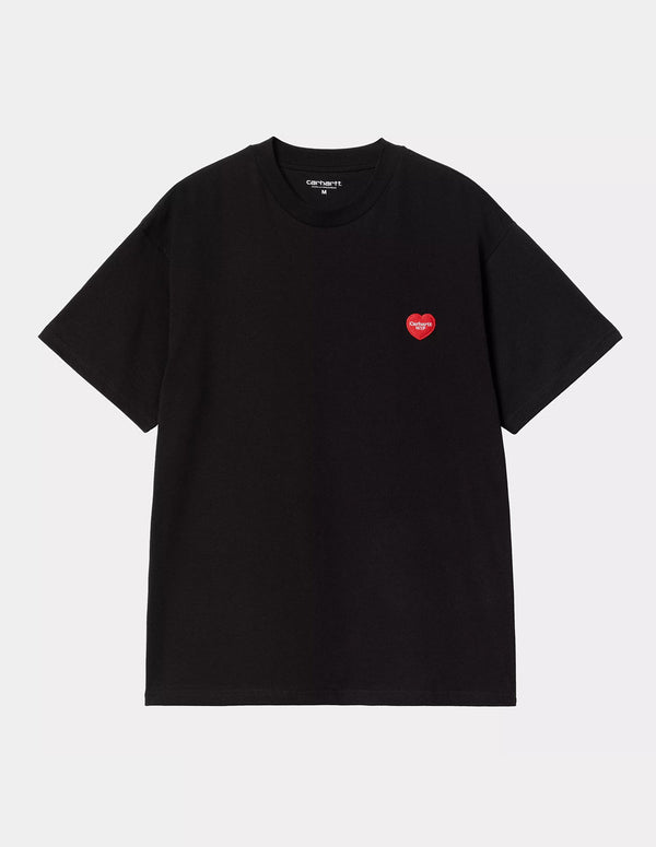 Camiseta Carhartt WIP Heart II Hartt Negra Hombre