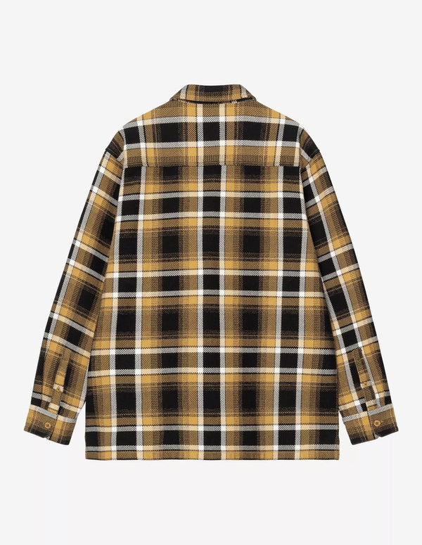 Camisa Carhartt WIP Vaughn Marrón y Negra Hombre