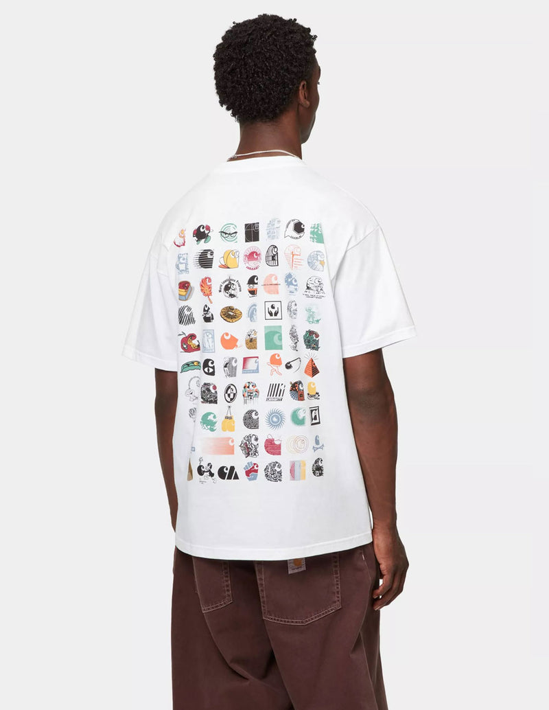 Camiseta Carhartt WIP C Logo Archive Blanca Hombre
