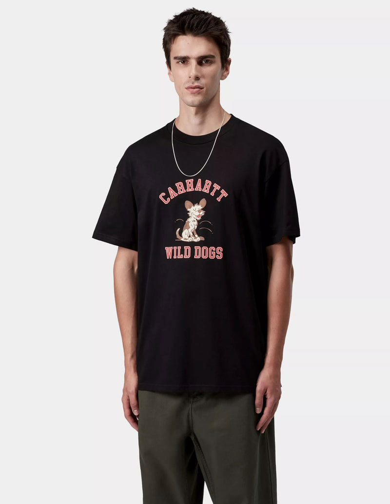 Camiseta Carhartt WIP Wild Dog Negra Hombre